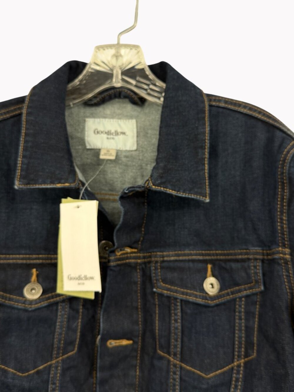 Goodfellow Co Womens Small Dark Wash Denim Jacket Cotton Blend New with tags - Picture 4 of 10